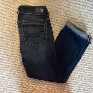 American Eagle artist crop jeans